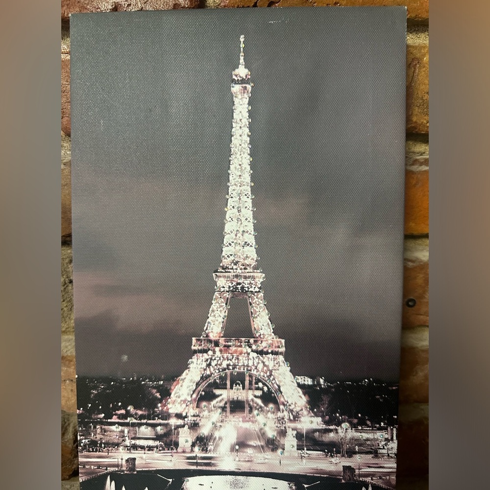 - Elegant Black and White Eiffel Tower Canvas Art